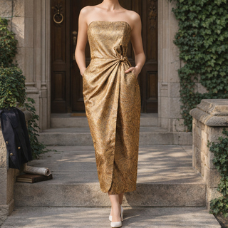 ellen tracy gold dress Dresses for Women on Sale up to 90% Off: Poshmark Back Necklace